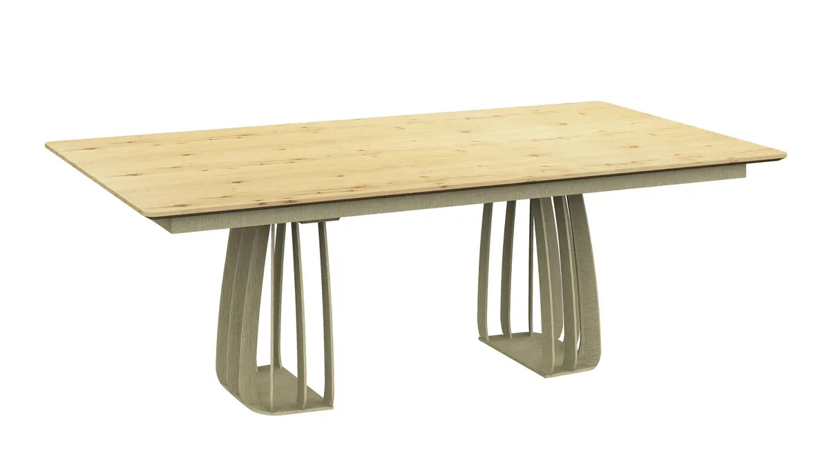 Esstisch - ausziehbar, LB ca. 220x100 cm, Wildeiche Furnier