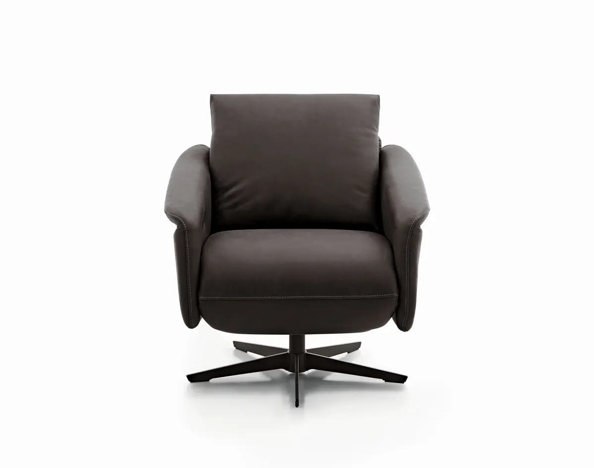 Sessel - Relaxfunktion motorisch, Leder, Hellbraun