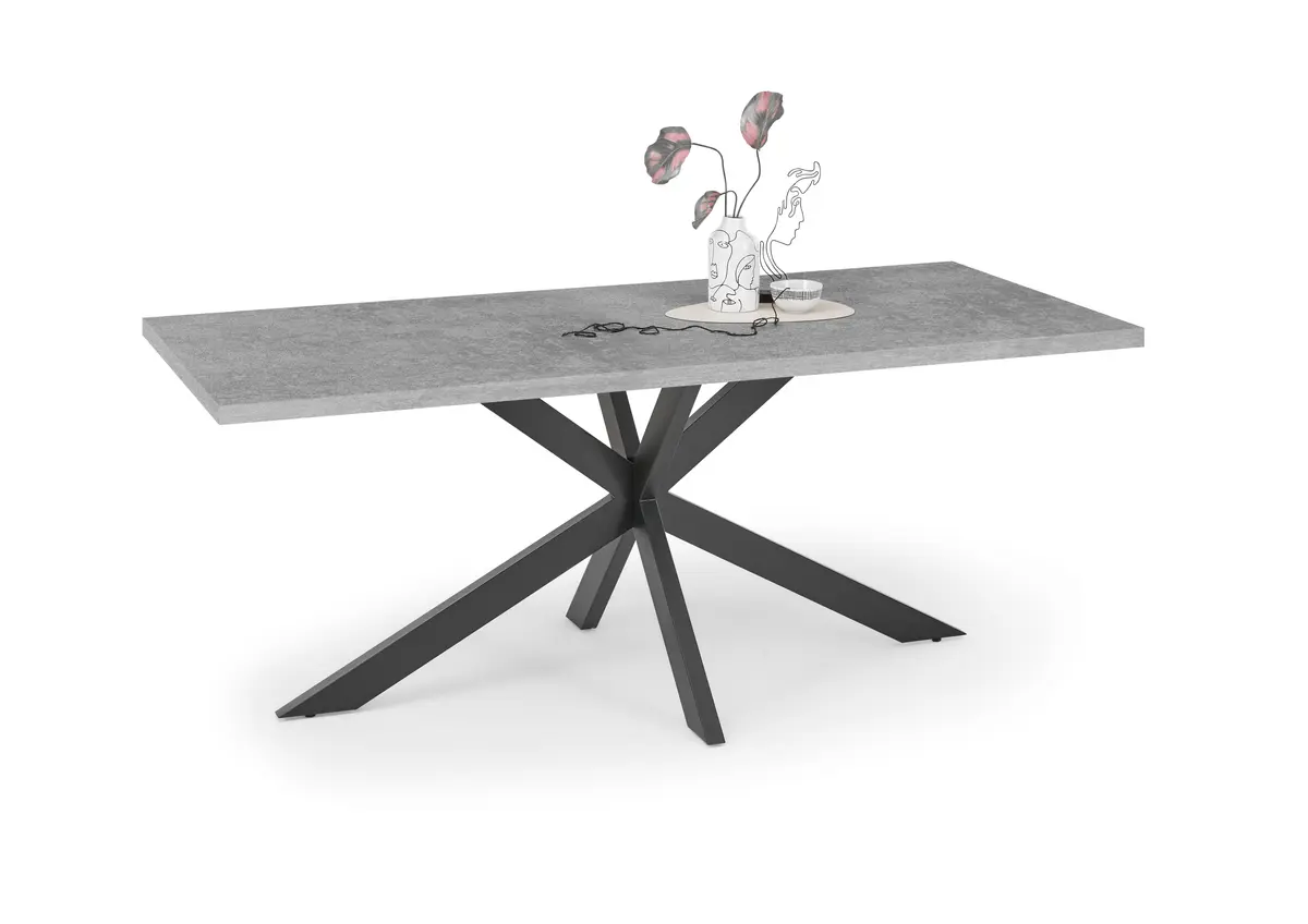 Esstisch - LB ca. 180x90 cm, Graphit, Schwarz