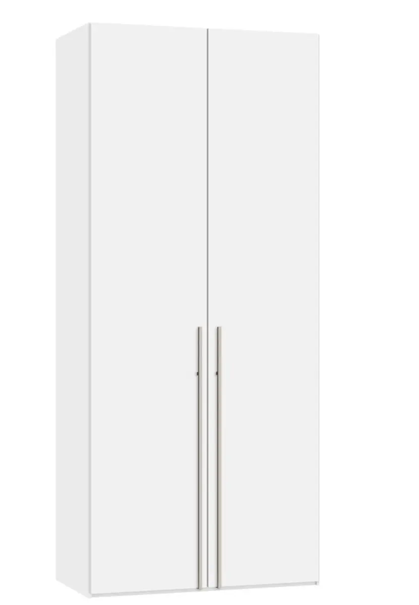 Drehtürenschrank JOIN IT- B ca. 101 cm,  Weiß, Glas, Weiß