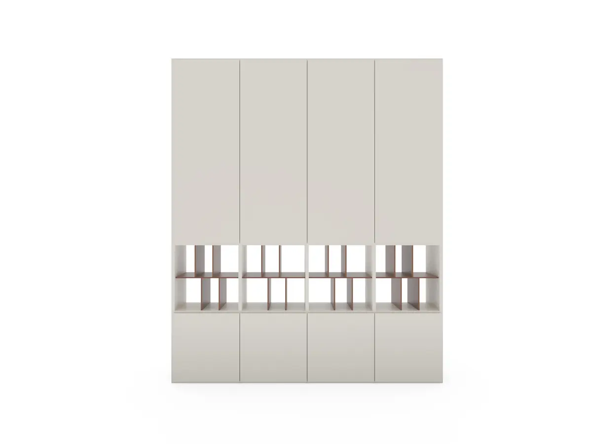 Wohnwand 3900 - B ca. 213 cm, Lack matt, Weiß