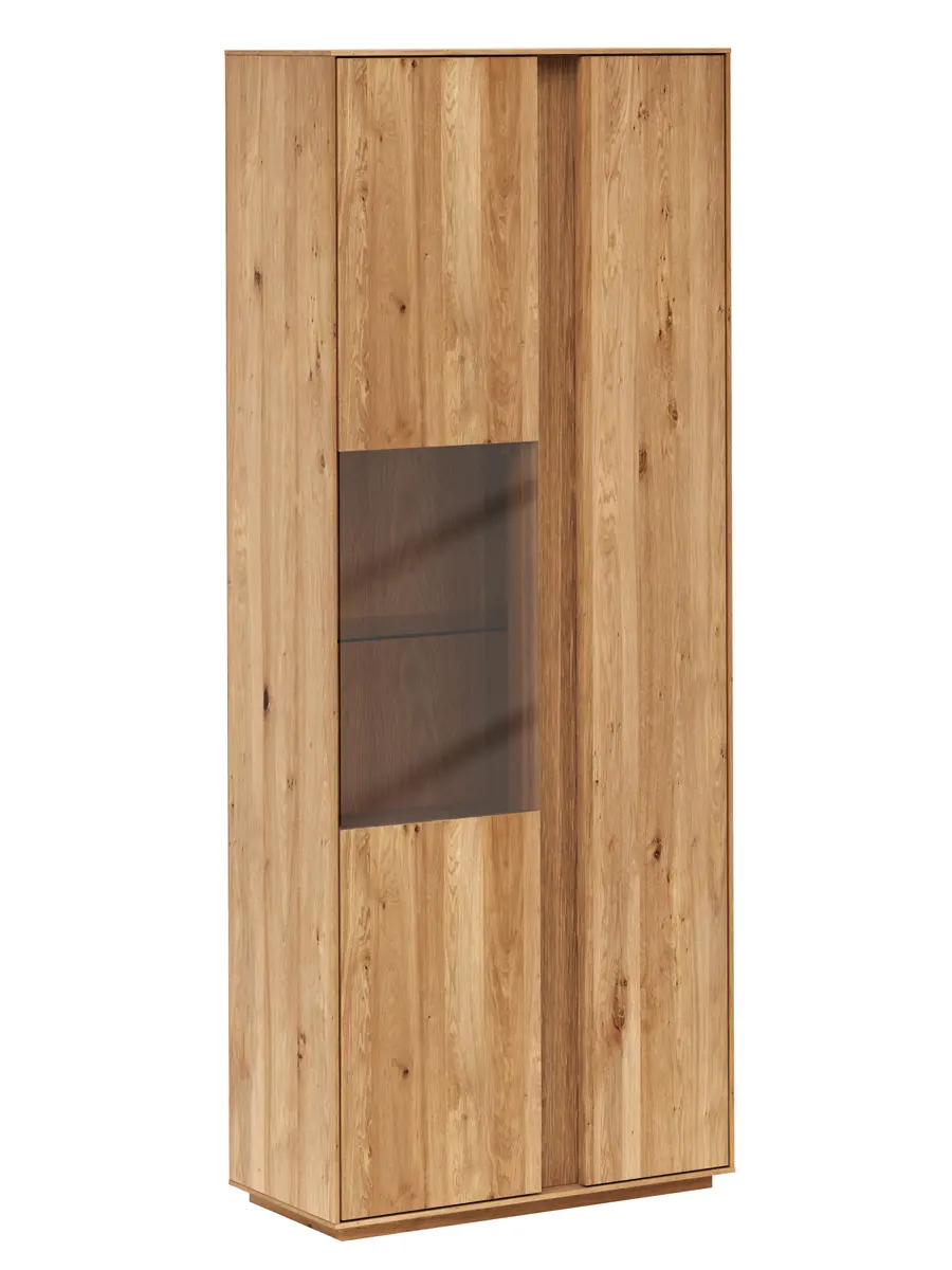 Vitrine Saratoga - Wildeiche massiv, natur geölt