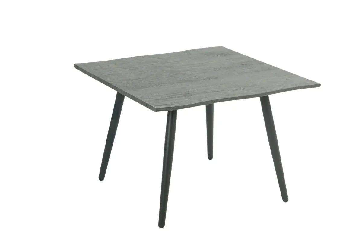 Couchtisch - LB ca. 60x60 cm, Grau, Schwarz, Baumkante