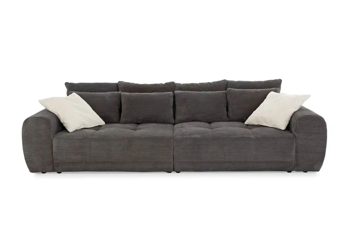 Megasofa JANNI - 3-Sitzer, Stoff, Grau