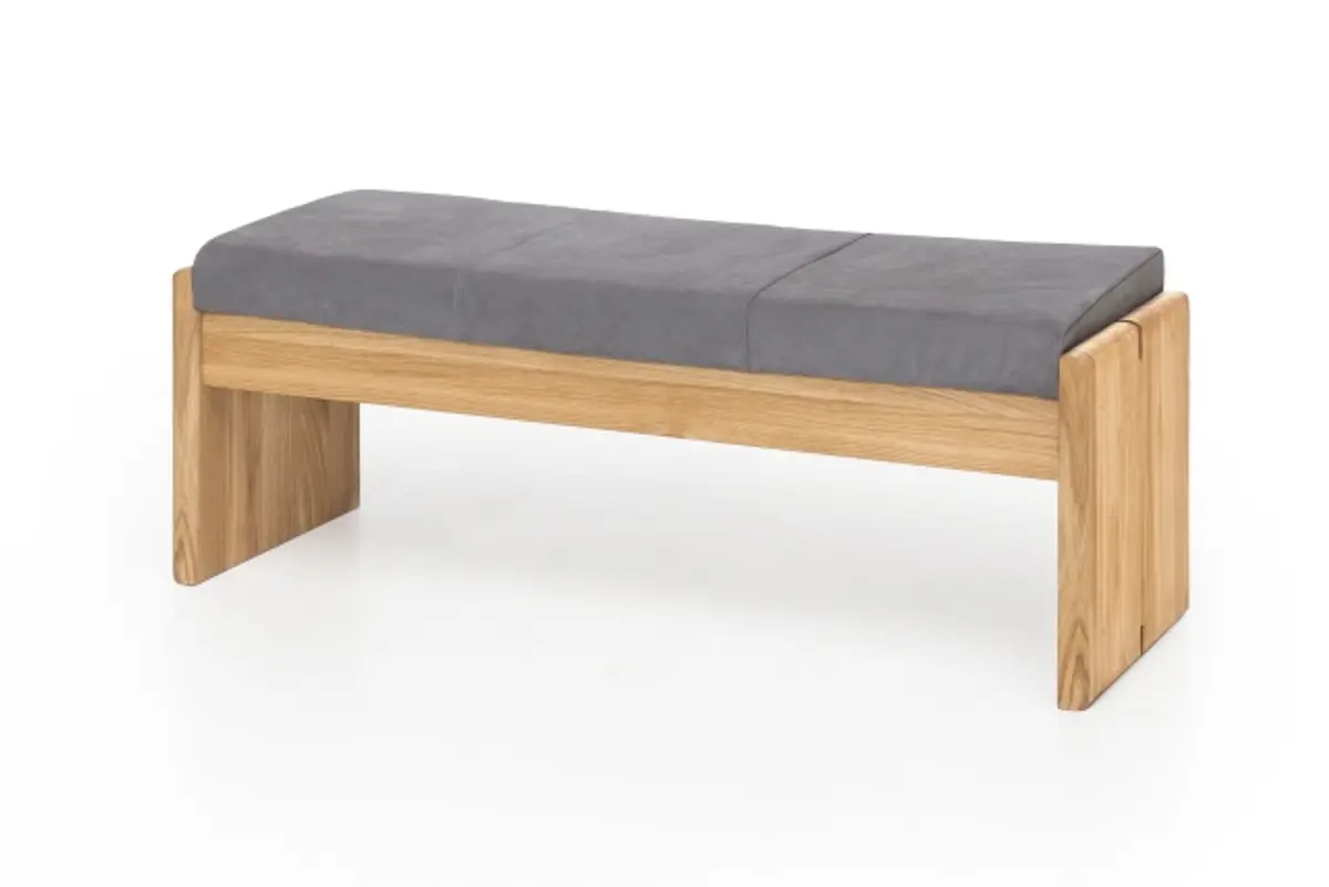 Polsterbank - mit Truhe, Breite ca. 130 cm, Eiche massiv