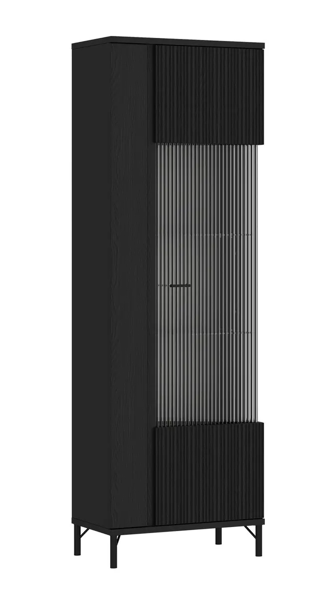 Vitrine - B ca. 62 cm, Schwarz