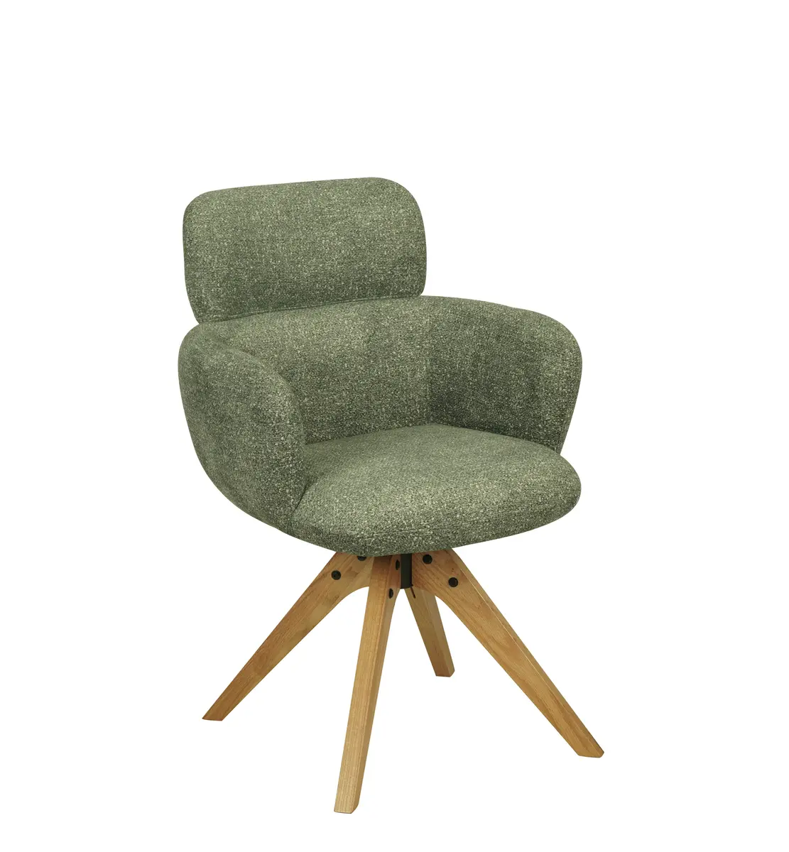Armlehnstuhl MANJA - drehbar, Stoff, Grün