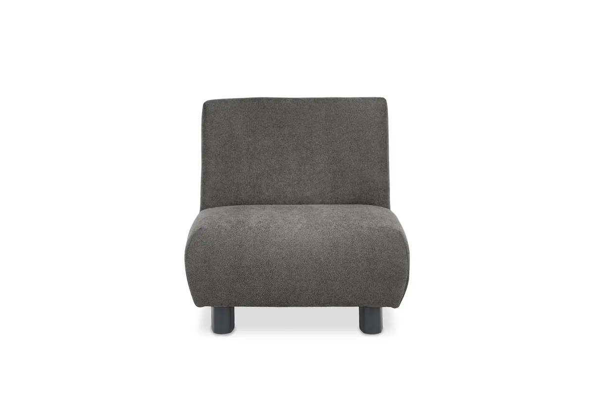  Faltsessel EBBY - ohne Armlehne inkl. Schlaffunktion, Stoff, Dunkelgrau