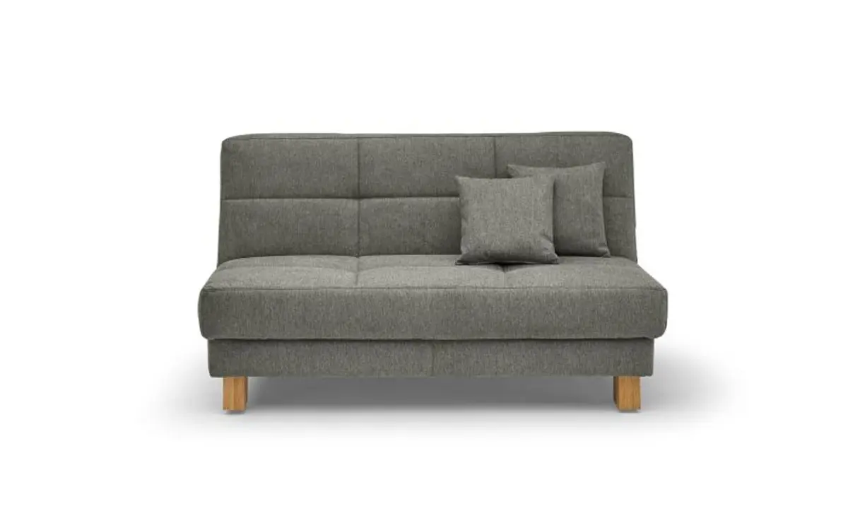 Funktionssofa EASY Optik B - 2-Sitzer, 155 cm inkl. Schlaffunktion, Stoff, Grau