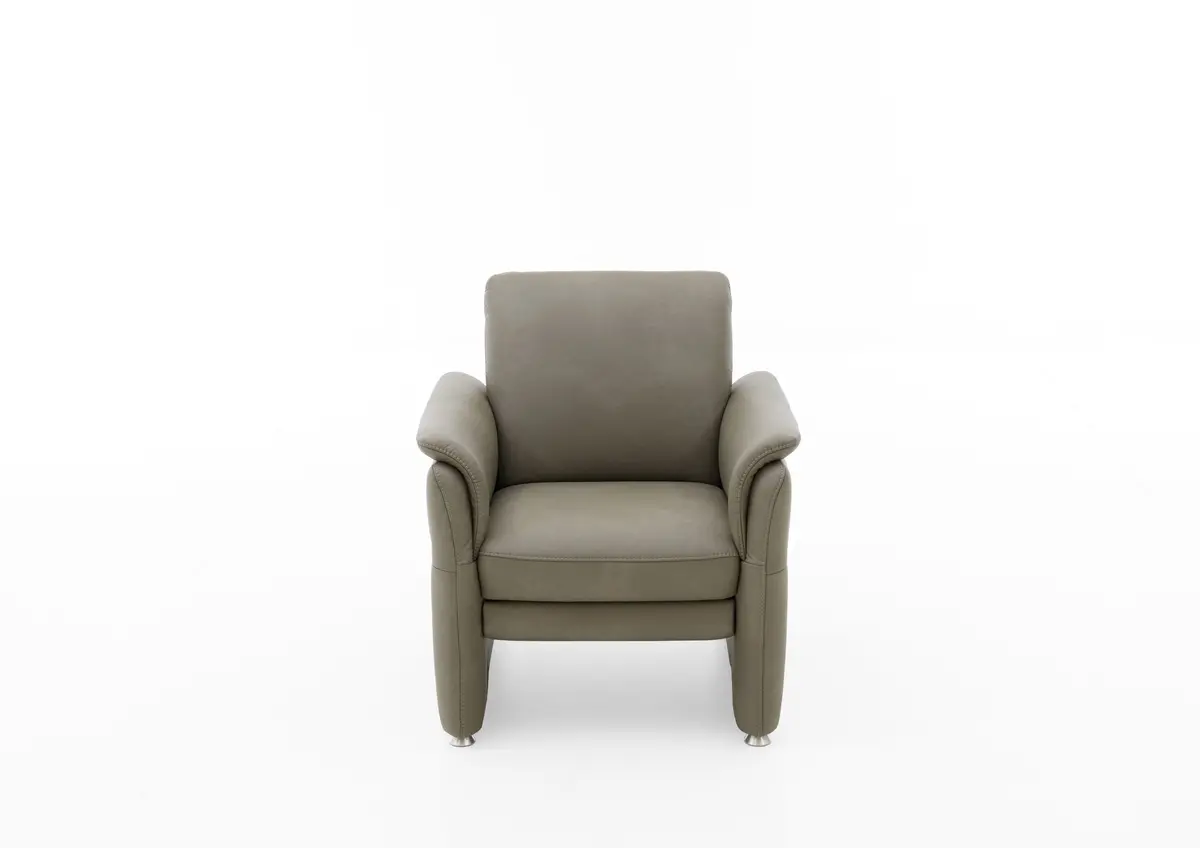 Sessel - Leder, Rauchbraun