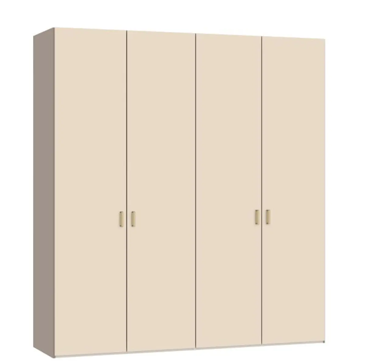 Drehtürenschrank JOIN IT- B ca. 202 cm,  Nougat, Glas, Creme