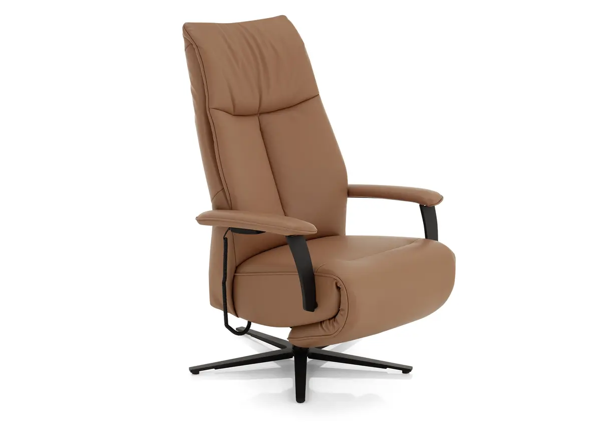 Fernsehsessel EM Sparks - Relaxfunktion elektrisch, Leder, braun