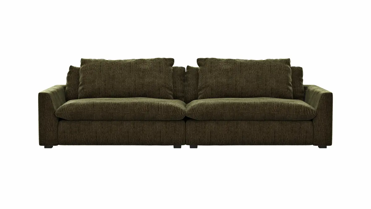Sofa Ulf - 3,5-Sitzer, Cord, Moos