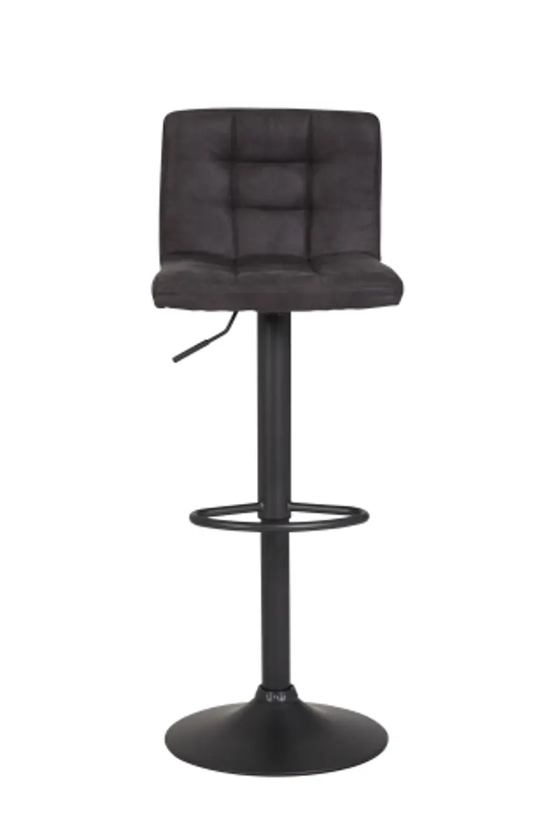 Barhocker - höhenverstellbar, Stoff, Anthrazit