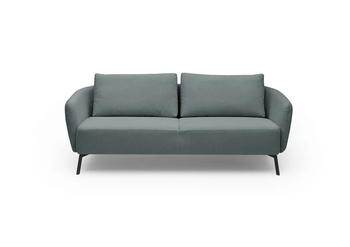 Sofa CARLLOTA - 3-Sitzer, Stoff, Graublau