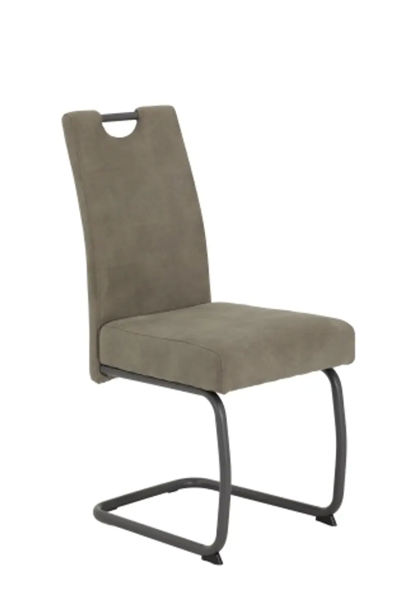 Freischwinger - Stoff, Braun