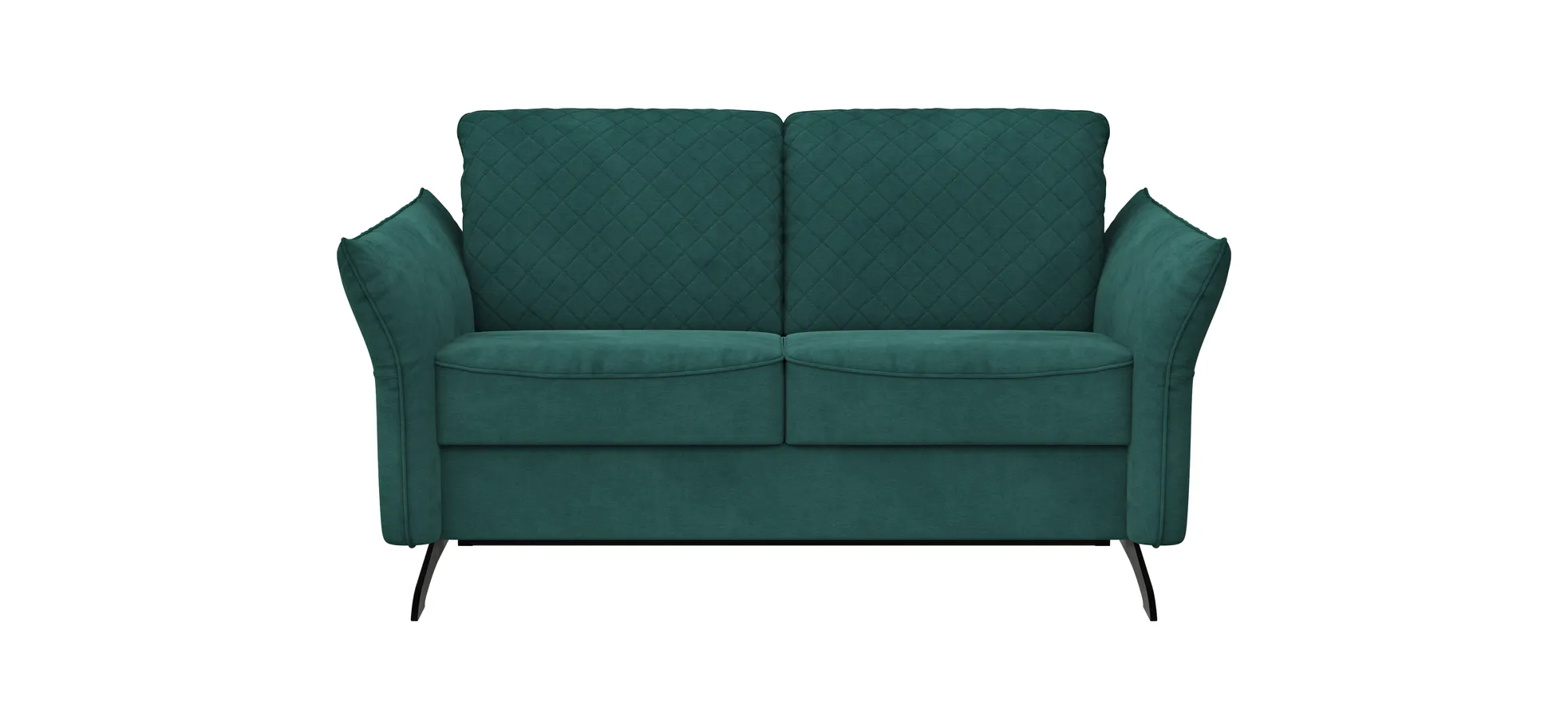 Sofa Melida - 2-Sitzer inkl. Schlaffunktion, Stoff, Smaragd 1051683