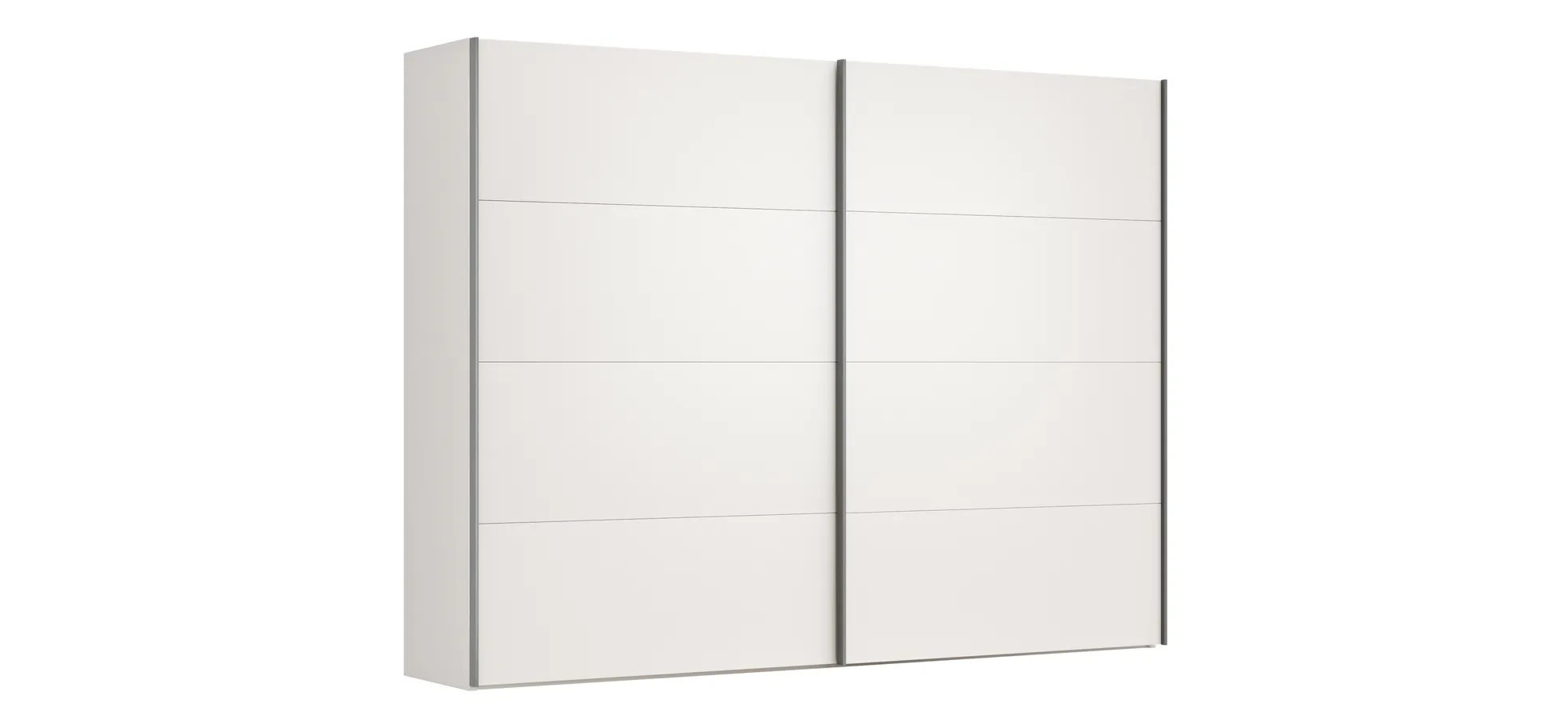 Schwebetürenschrank Viana - B ca. 301 cm, Lack, Weiß 120128