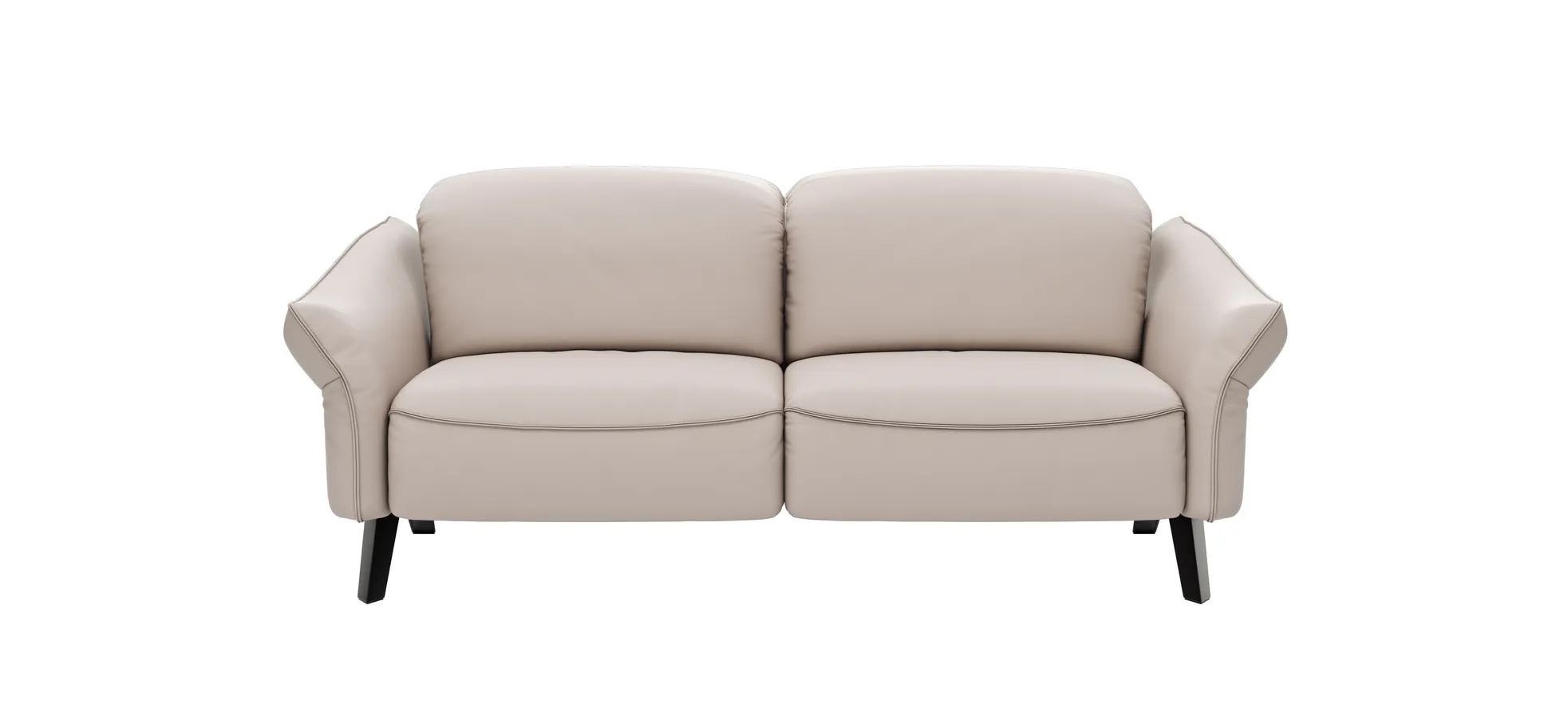 Sofa Bormio - 2,5-Sitzer inklusive Kopfteilverstellung, Leder, Asche 120816
