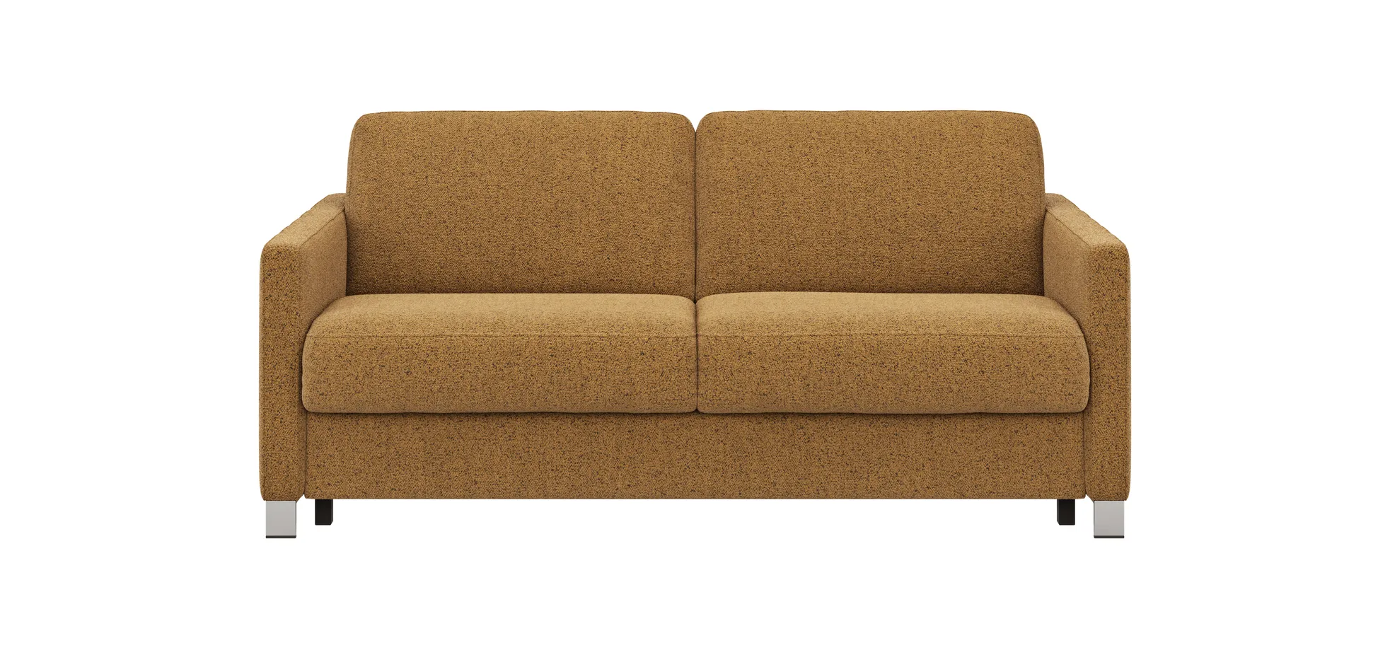 Sofa Nuoro - 2,5-Sitzer inkl. Schlaffunktion, Armlehne schmal, Stoff, Cognac 109132