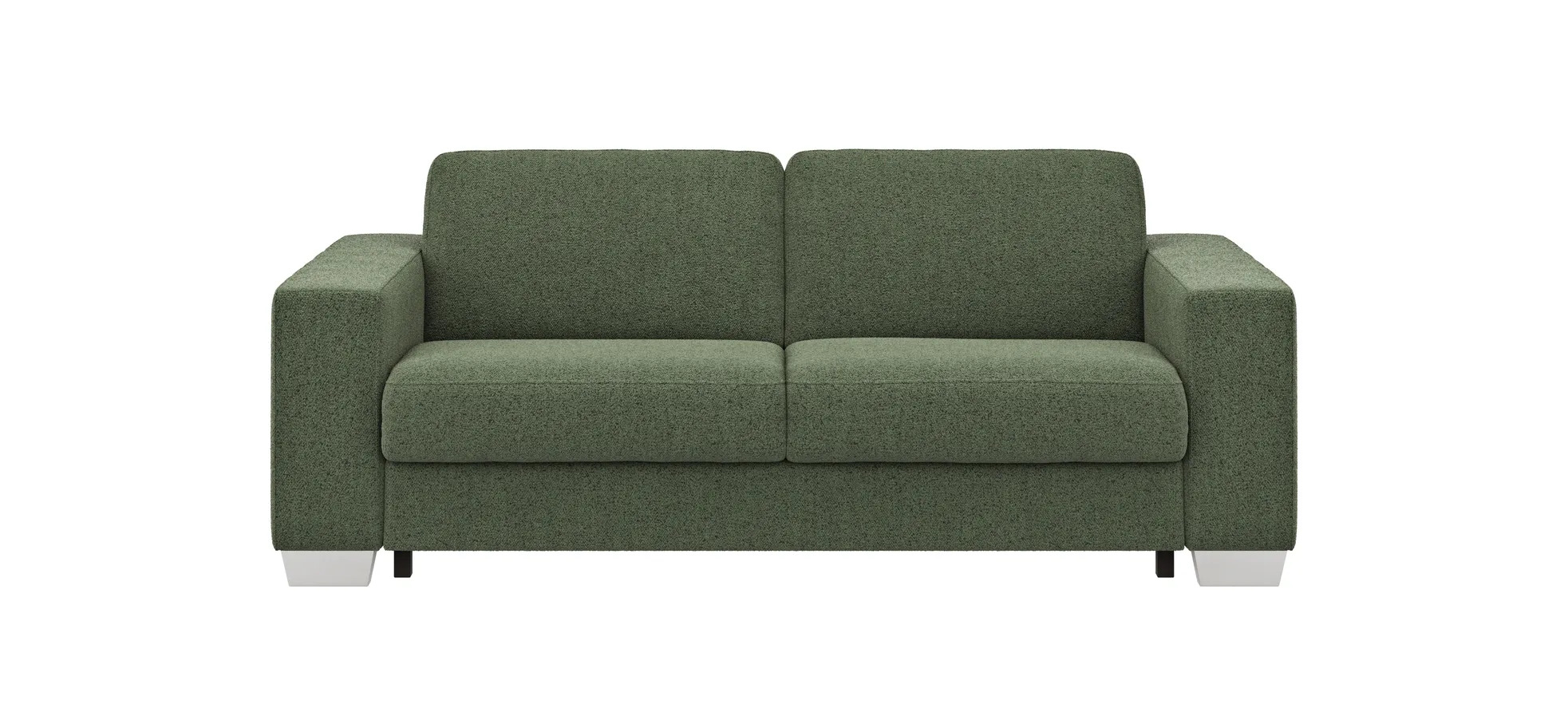 Sofa Nuoro - 2,5-Sitzer inkl. Schlaffunktion, Armlehne breit, Stoff, Olivgrün 109143