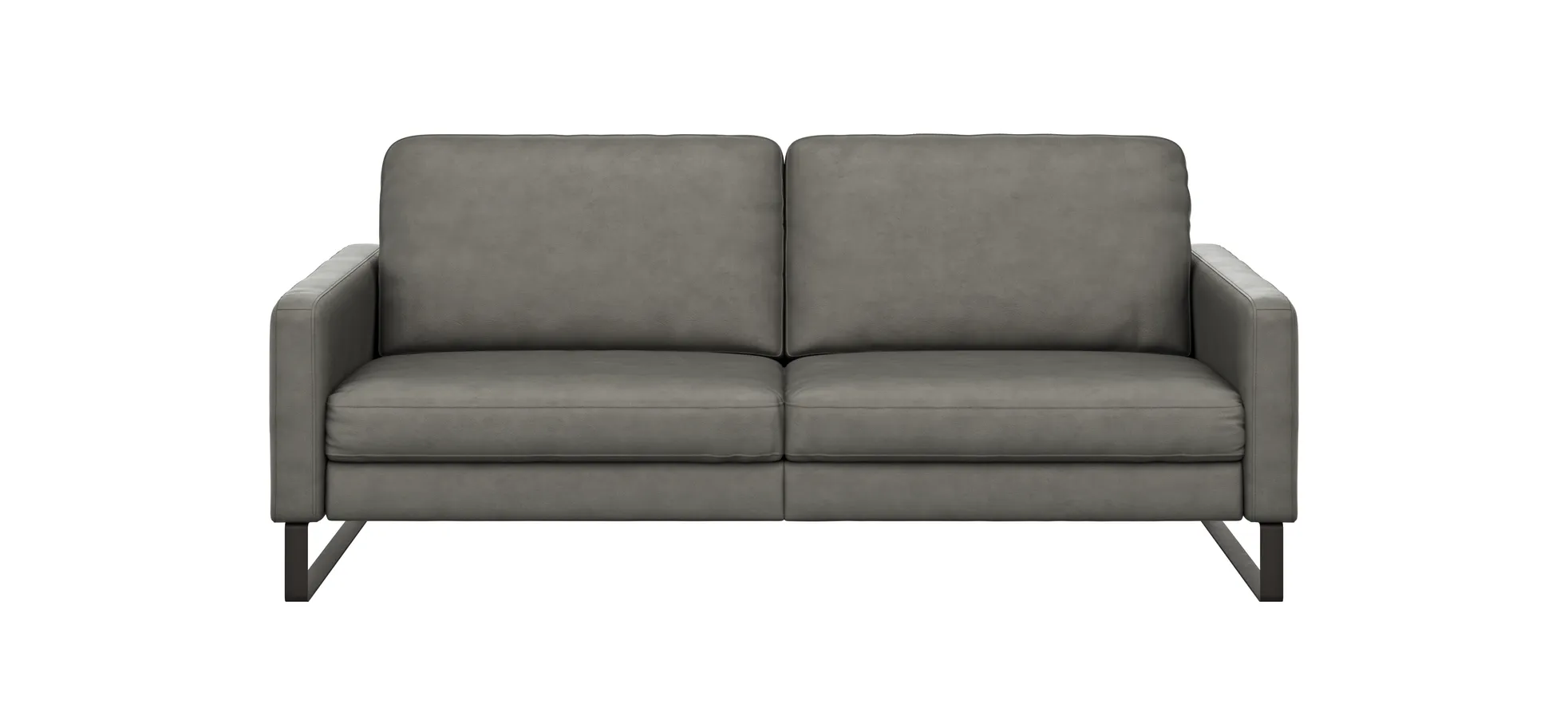 Sofa Enna - 3,5-Sitzer, Leder, Grau 109202