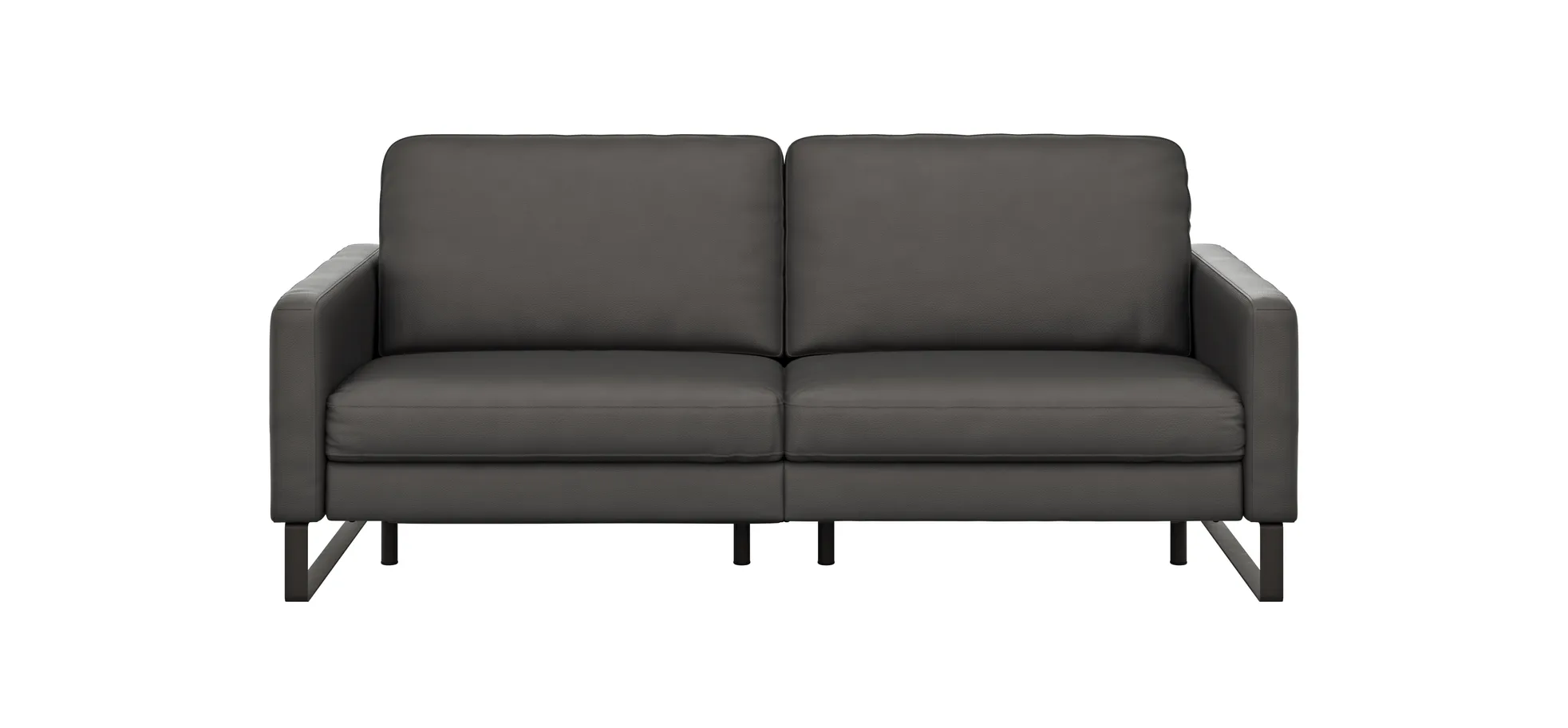 Sofa Enna - 3,5-Sitzer inklusive Relaxfunktion (motorisch), links und rechts, Leder, Anthrazit 108667