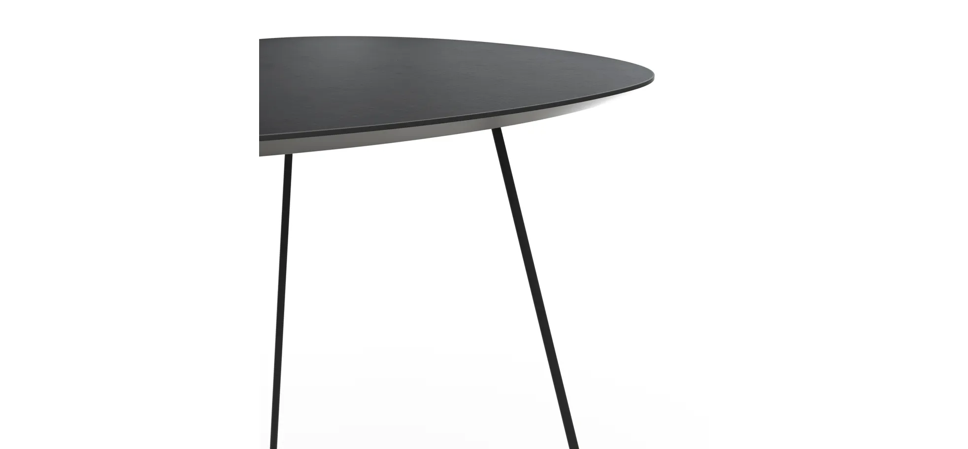Ecktisch Fano - LBH ca. 59x50x55 cm, Fenix, Schwarz