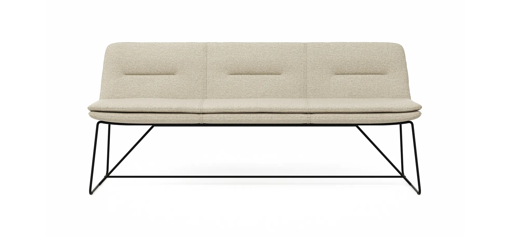 Polsterbank Macano - B ca. 200 cm, Stoff, Beige