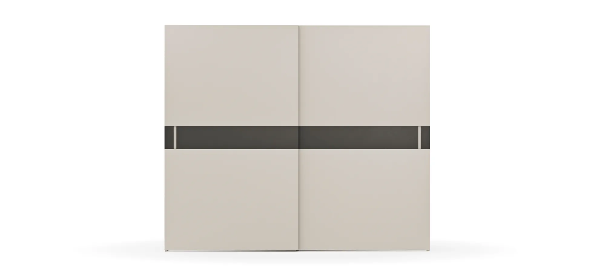 Schiebetürenschrank Loretto - B ca. 280 cm, Lack matt, Perlmutt