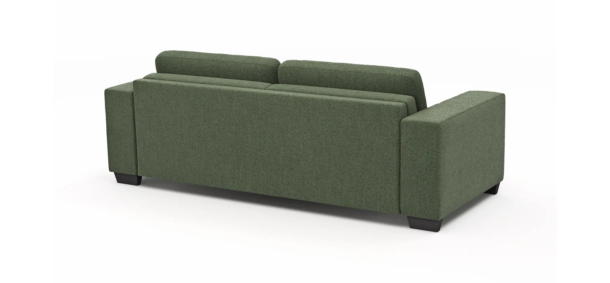 Sofa Nuoro - 3-Sitzer inkl. Schlaffunktion, Stoff, Olivgrün