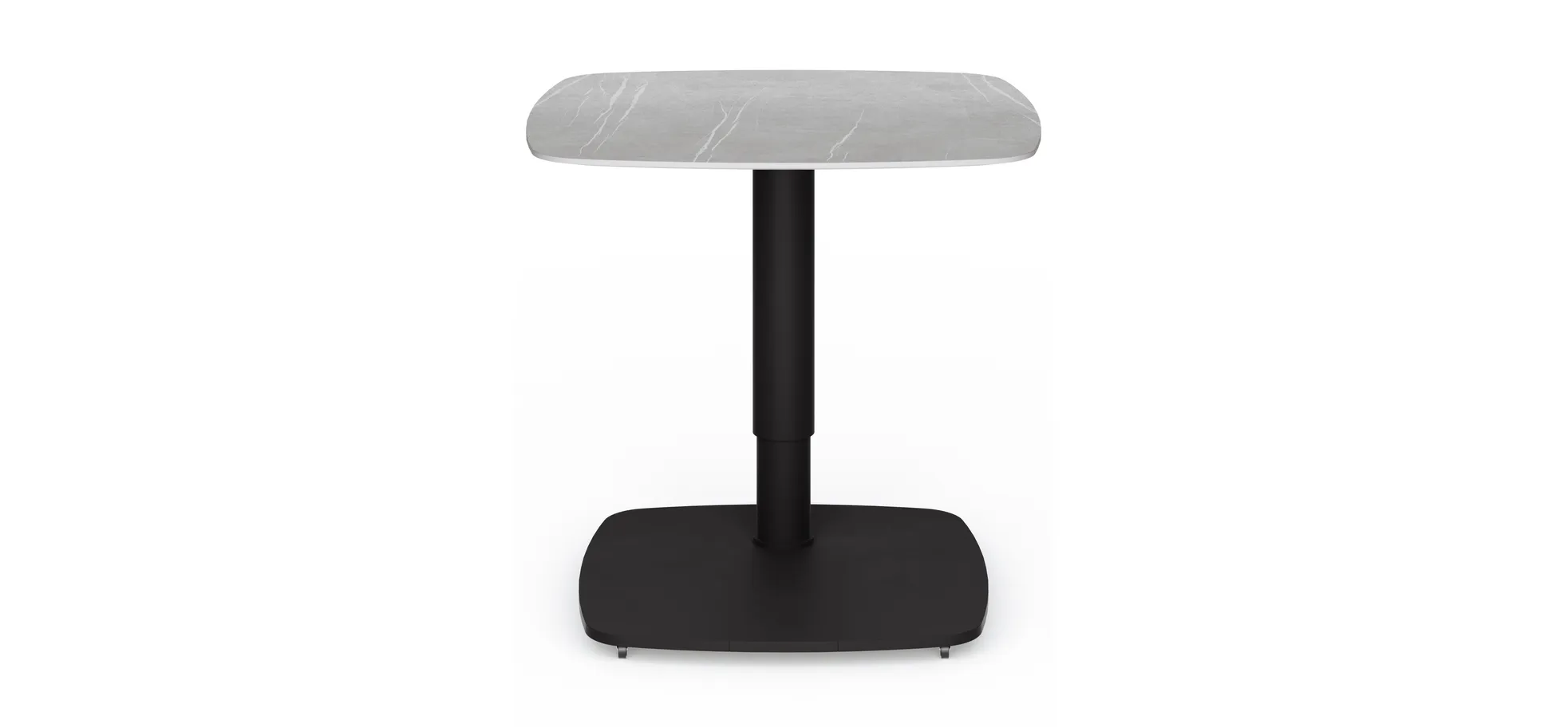 Beistelltisch Camas - LBH ca. 50x50x48 cm, Keramik, Dunkelgrau