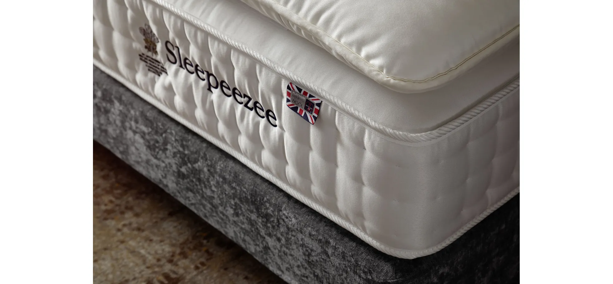Boxspringbett Contur 2700 - Liegefläche ca. 180x200 cm, Stoff, Grau