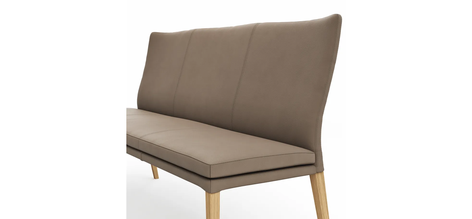 Polsterbank Tuma - Breite ca. 175 cm, Leder, Sand