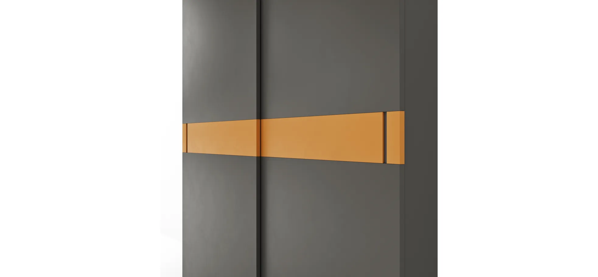 Schiebetürenschrank Loretto - B ca. 280 cm, Lack matt, Dunkelgrau