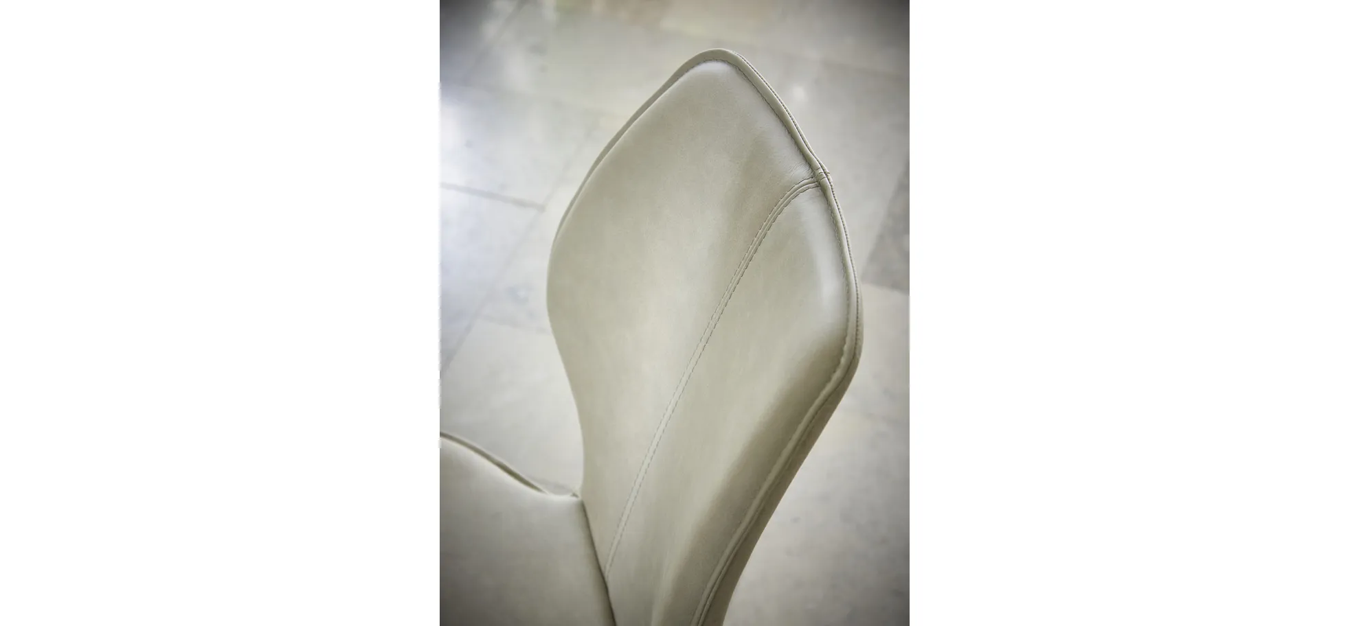 Stuhl Penthouse - Leder, Steingrau, 4 Fuß, Metall, Anthrazit