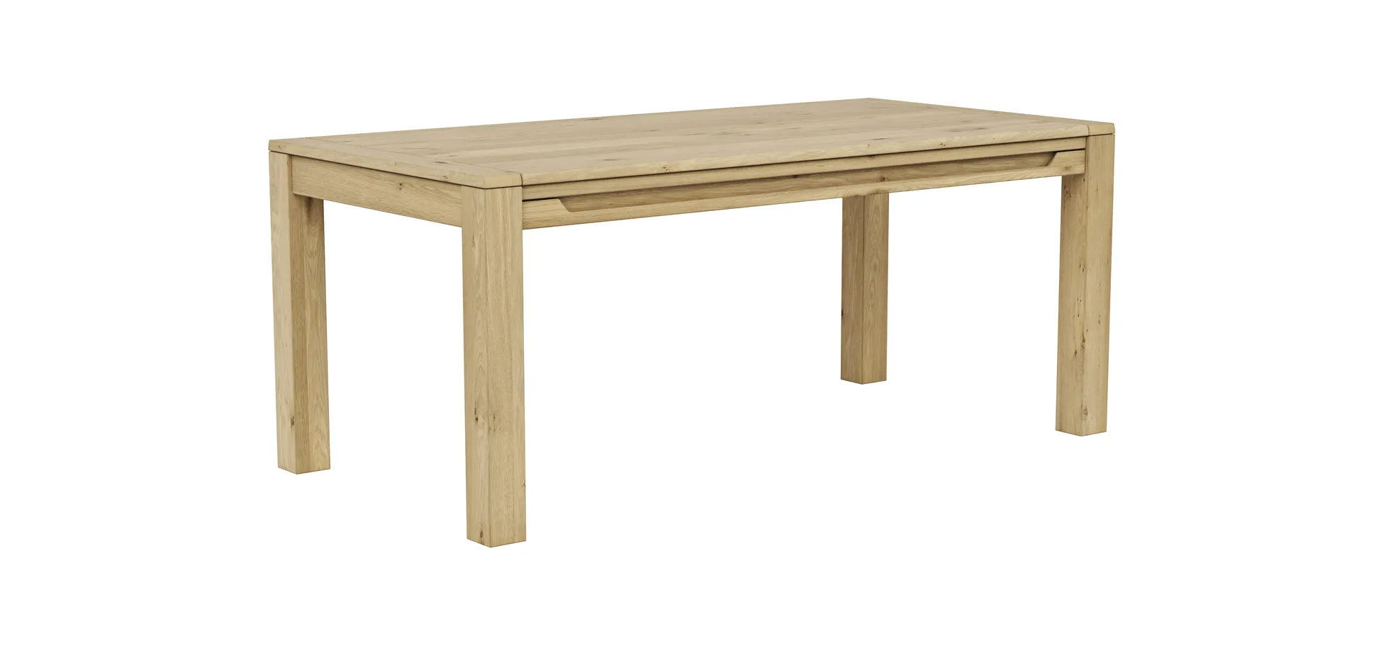 Esstisch Amora - LB ca. 180x90 cm, Wildeiche massiv bianco 108706