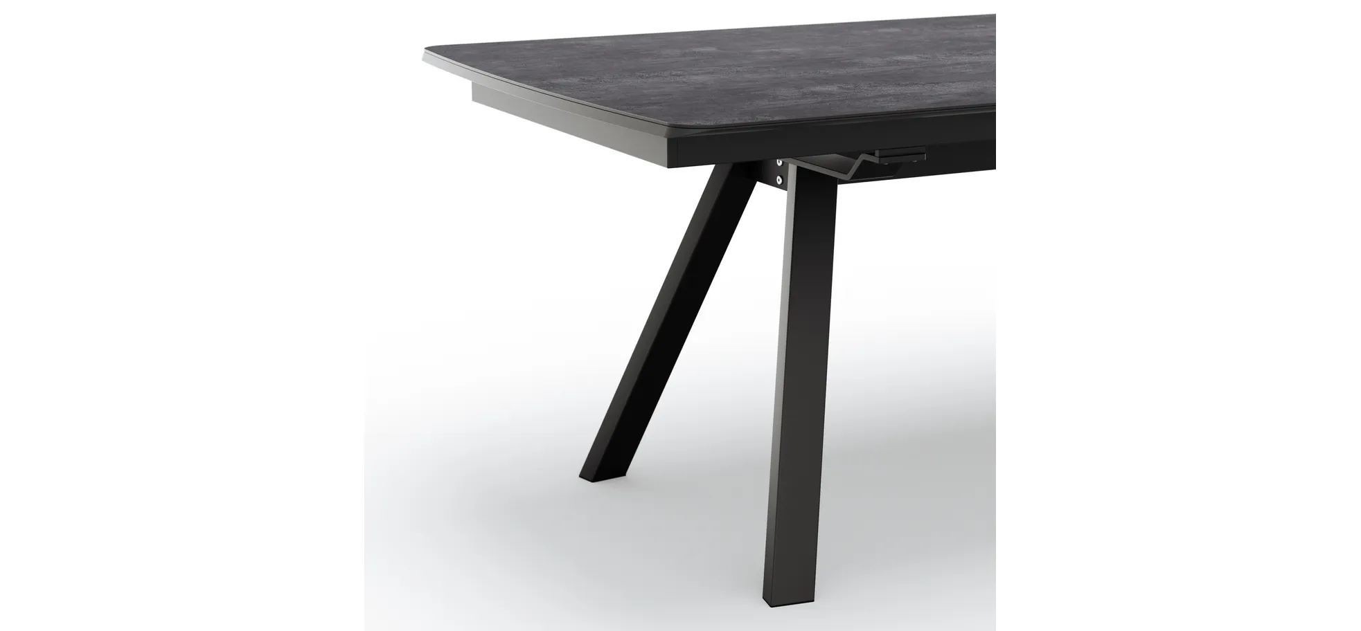 Esstisch Sedana - ausziehbar, LB ca. 200x100cm, Keramik, Schiefergrau