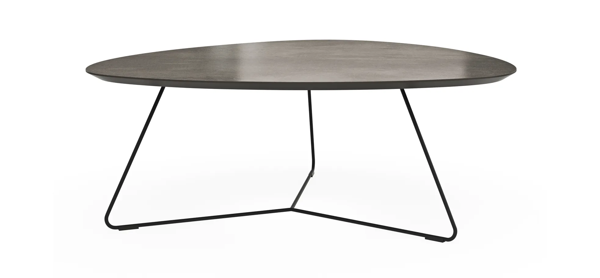 Couchtisch Fano - LBH ca. 96x86x38 cm, HPL, Graubraun 109053
