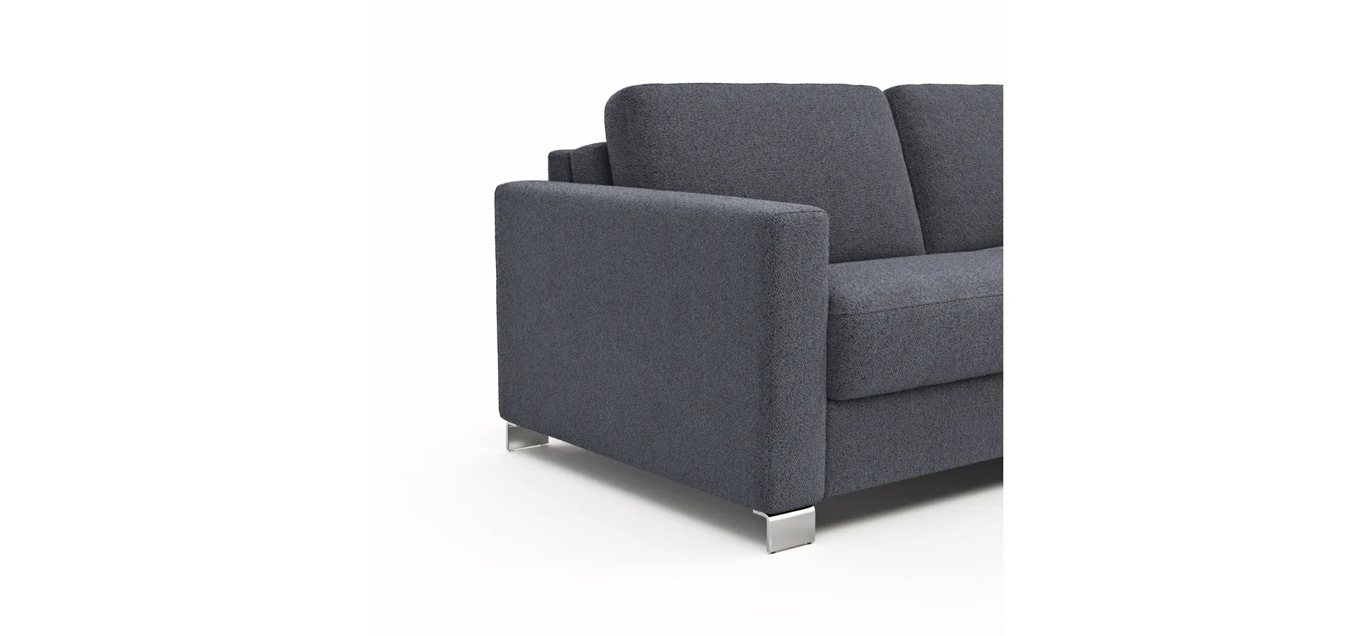 Sofa Nuoro - 2,5-Sitzer inkl. Schlaffunktion, Armlehne 1, Stoff, Eisblau