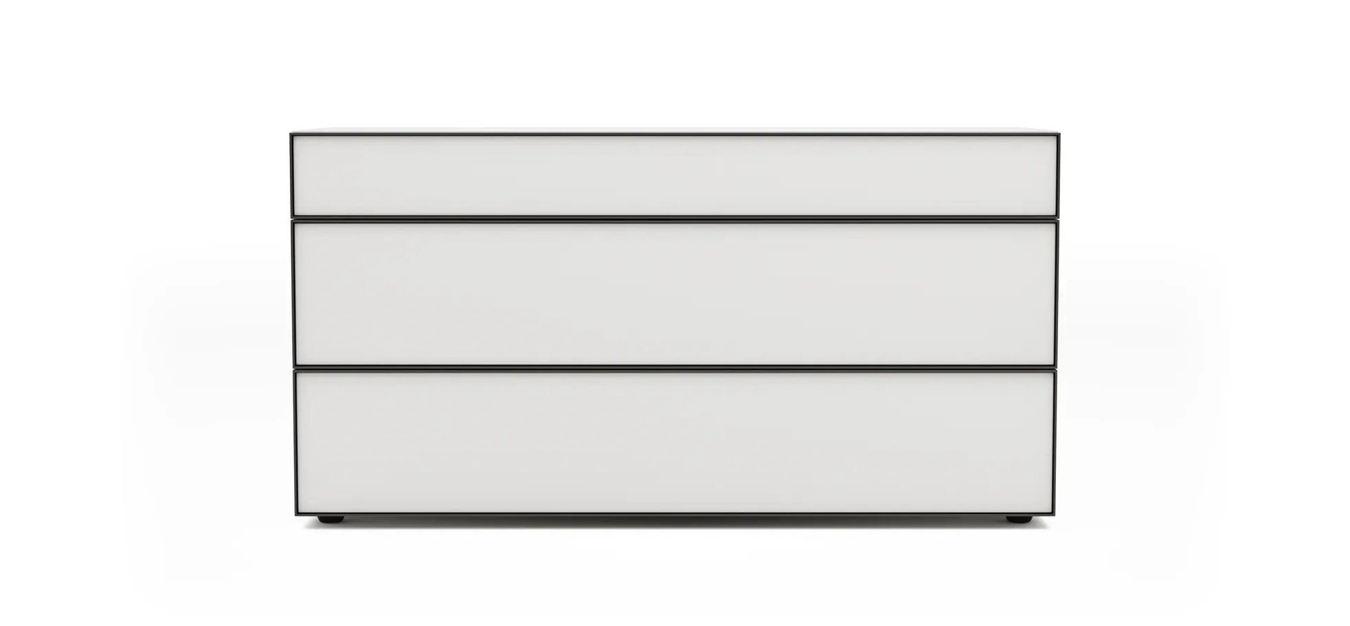 Kommode Loretto - BHT ca. 135x70x53 cm, Lack matt, Weiß