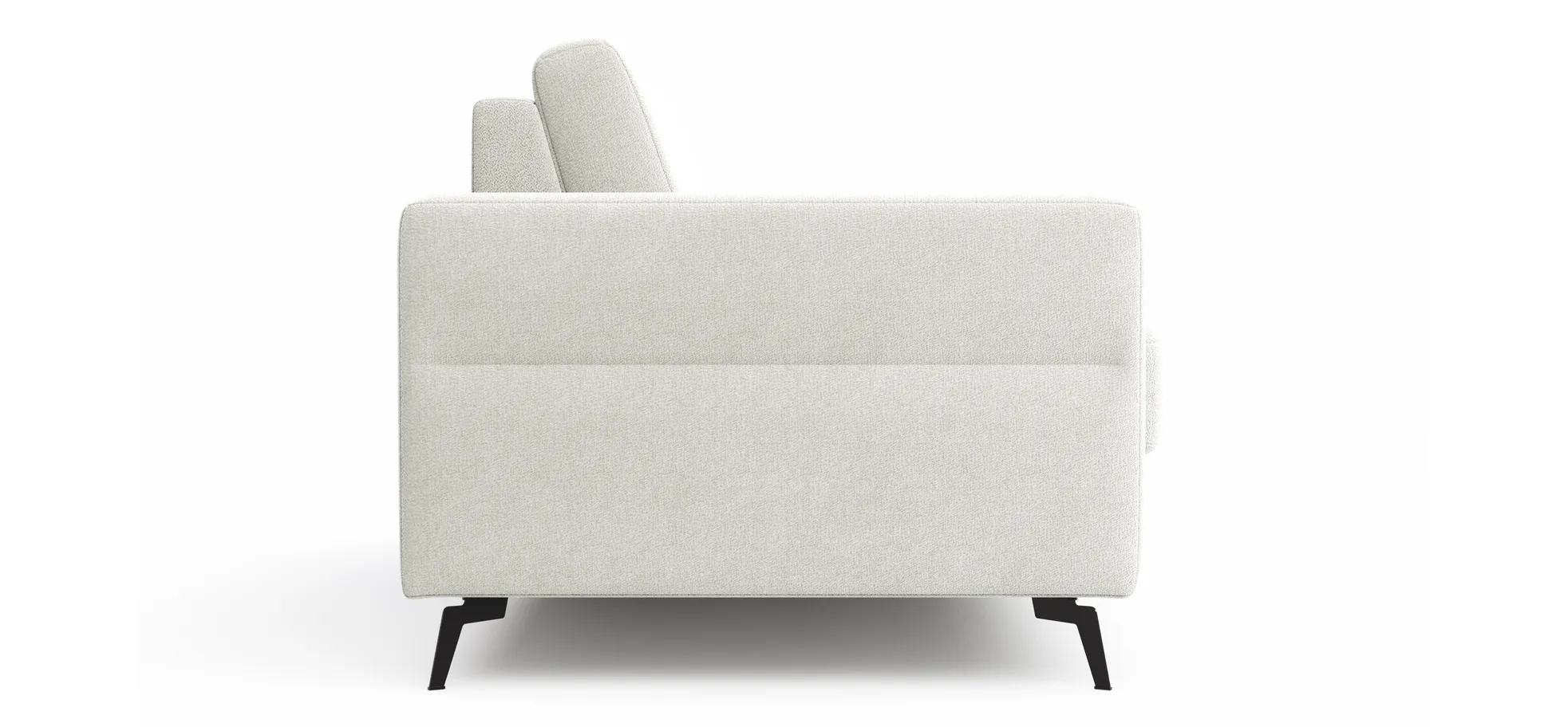 Schlafsofa Laredo - 2,5-Sitzer inkl. Schlaffunktion und Armlehne klappbar, Stoff, Offwhite