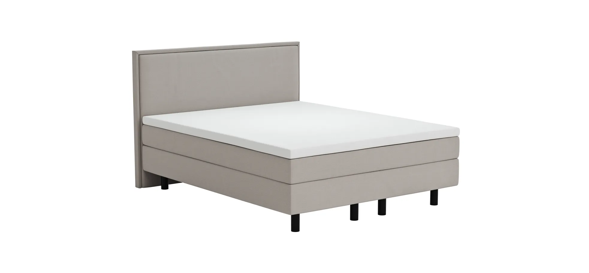 Boxspringbett Valencia - Liegefläche ca. 160x200 cm, Stoff, Mauve