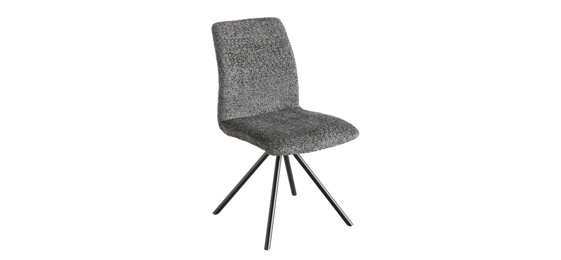 Stuhl Sedana - drehbar, Stoff, Dunkelgrau 3028118