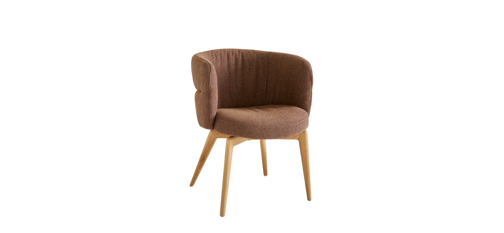 Armlehnstuhl Milana - Stoff, Cognac 3027689