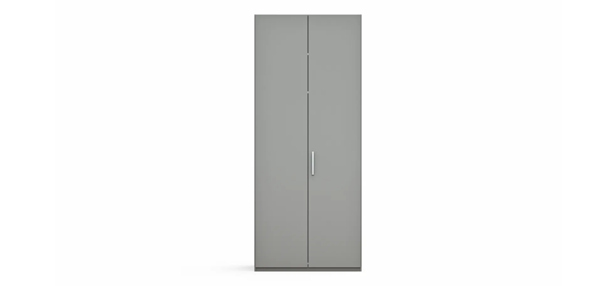 Drehtürenschrank Viana - B. ca. 101 cm, Lack, Steingrau