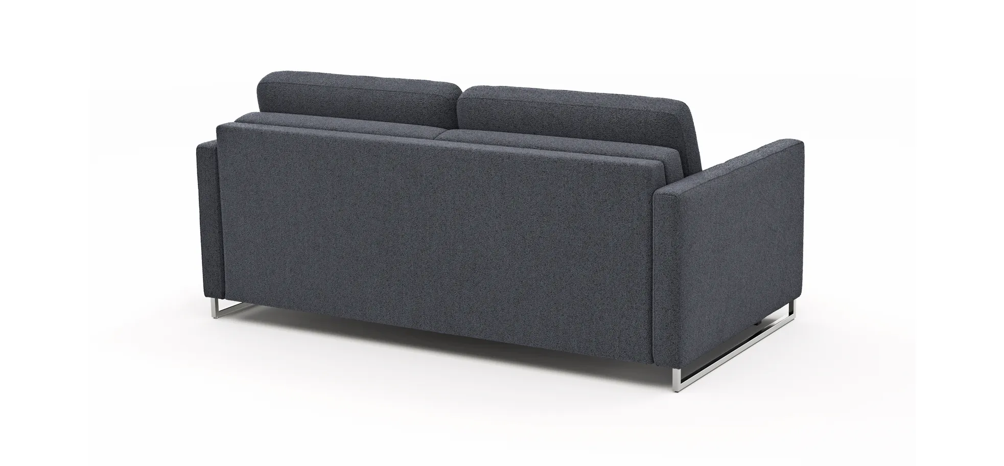 Sofa Nuoro - 2,5-Sitzer inkl. Schlaffunktion, Armlehne mit Kufe, Stoff, Eisblau