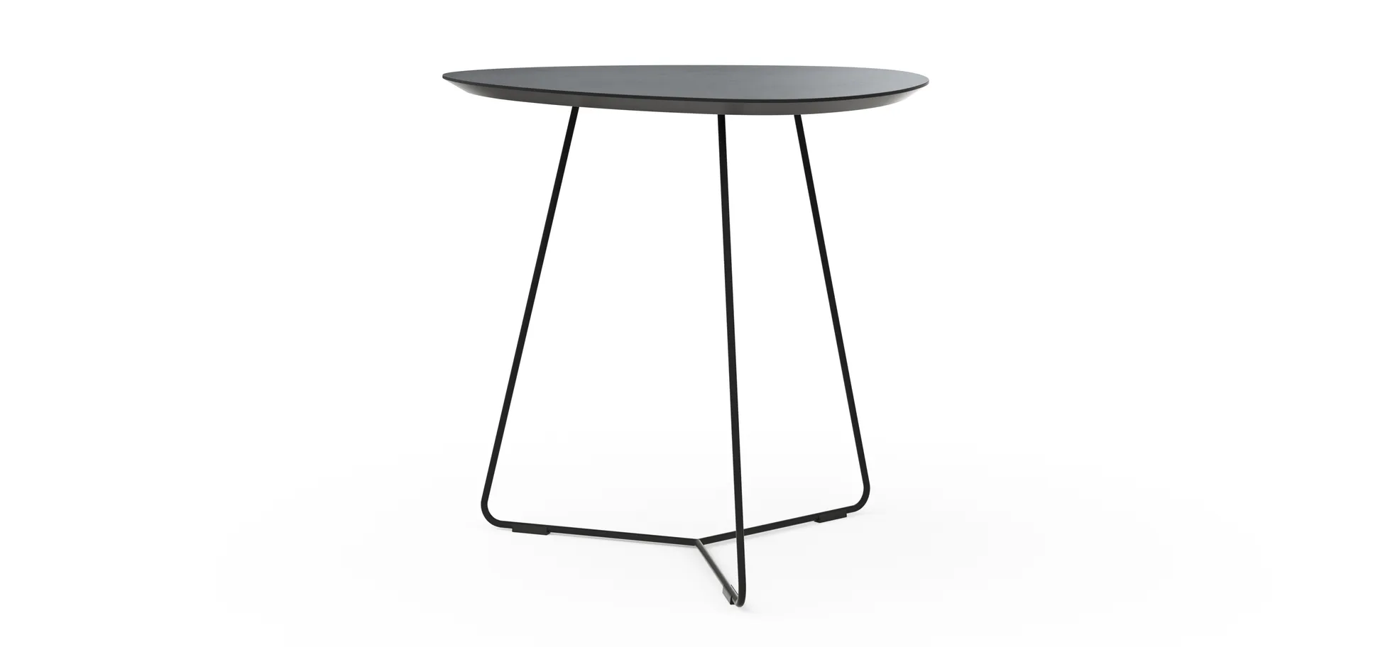 Ecktisch Fano - LBH ca. 59x50x55 cm, Fenix, Schwarz