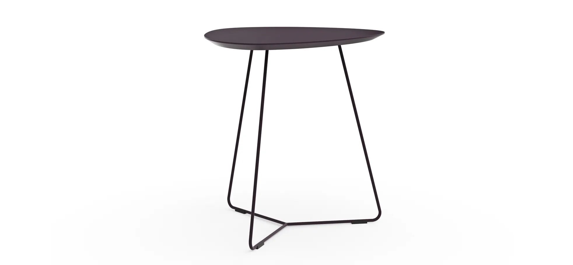 Ecktisch Fano - LBH ca. 59x50x55 cm, Fenix, Aubergine