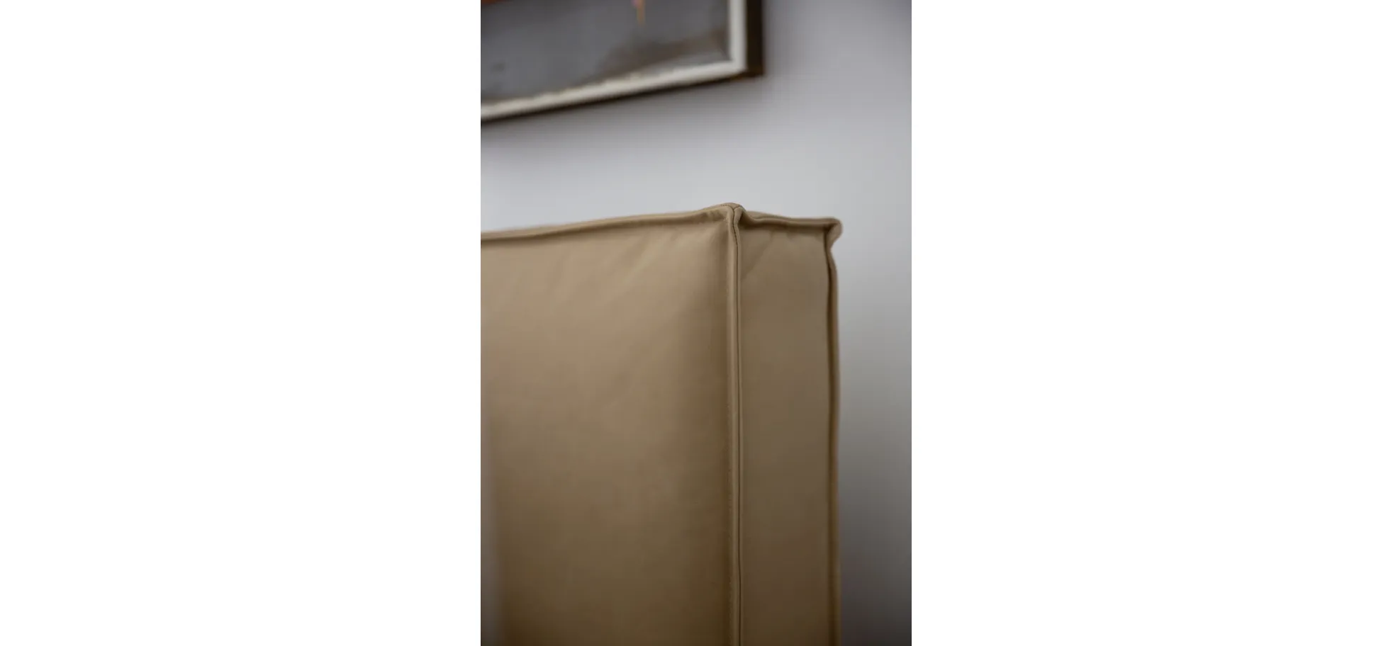 Bett Alvito - Liegefläche ca. 180x200 cm, Leder, Cappuccino